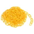thumbnail image 1 of Plastic Chain Links, 1.4-Inch 25 Foot Barrier Chain, Yellow, 1 of 7