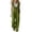 Green, variant on SAWOBUUN Women Sleeveless Ruffle Trim Wide Leg Jumpsuit Casual V Neck Cotton Loose Fit Overalls Summer Vacation Long Pants