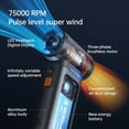 thumbnail image 4 of JISULIFE Portable Turbo Fan - 100-Speed Adjustable, 9000mAh Rechargeable, LED Display, Metal Shell with Accessories, 4 of 8