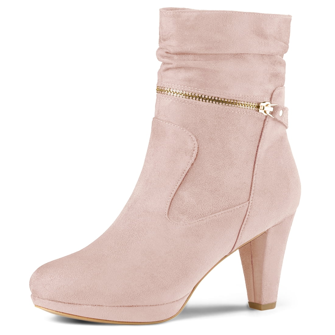 Bottes mi mollet talon haut sale