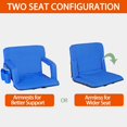 thumbnail image 4 of 20.5"/25" Wide Stadium Seat for Bleachers w/Back Support Padded Cushion Portable Reclining Bleacher Seats Camping Stadium Chair Waterproof, 4 of 16