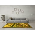 thumbnail image 3 of Ahgly Company Indoor Square Abstract Yellow Modern Area Rugs, 7' Square, 3 of 4