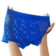thumbnail image 2 of Mens Underwear Mesh Hollowed Out Sexy Solid Color Vent Underpants Men's Boxer Briefs Blue XL, 2 of 3