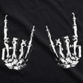 thumbnail image 2 of Mens Heavy Metal Bones Hands T Shirt Funny Rock On Halloween Tee Graphic Tees, 2 of 9