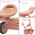 thumbnail image 6 of Ubravoo Baby Tricycle,Foldable Toddler Trike with Pedals PU Wheels Cool Lights,1-5 Years Old Girls Boys,Pink, 6 of 8