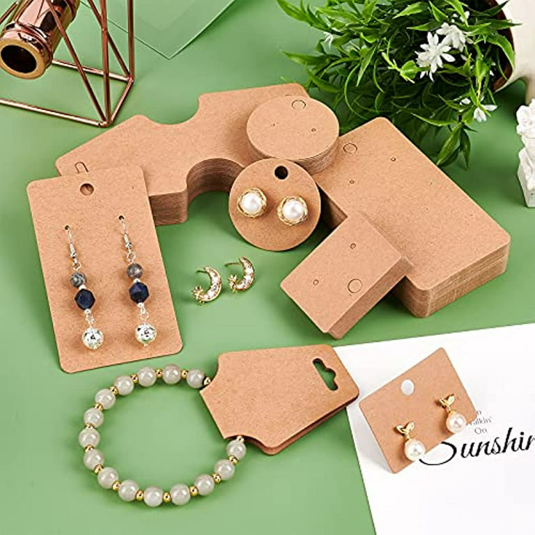 100PCS 6x9cm Kraft Paper Custom Earrings Necklace Display Stand Personalize  Jewelry Cards Earring Keychain Holder
