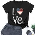 thumbnail image 2 of CFLVAEK 4th of July T Shirts for Kids Girls Boys Patriotic Love Graphic Tees Comfy Short Sleeve Crewneck Cotton Tshirts Indenpendence Day Holiday Shirts 5 Years, 2 of 10