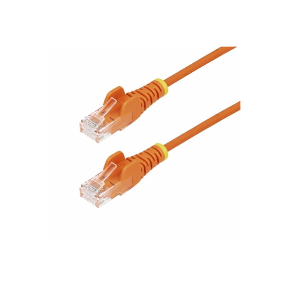 StarTech 50ft Orange Slim CAT6 Ethernet Cable, Snagless RJ45, LSZH, 28AWG Pure Bare Copper, Slim Network Patch Cable/Cord