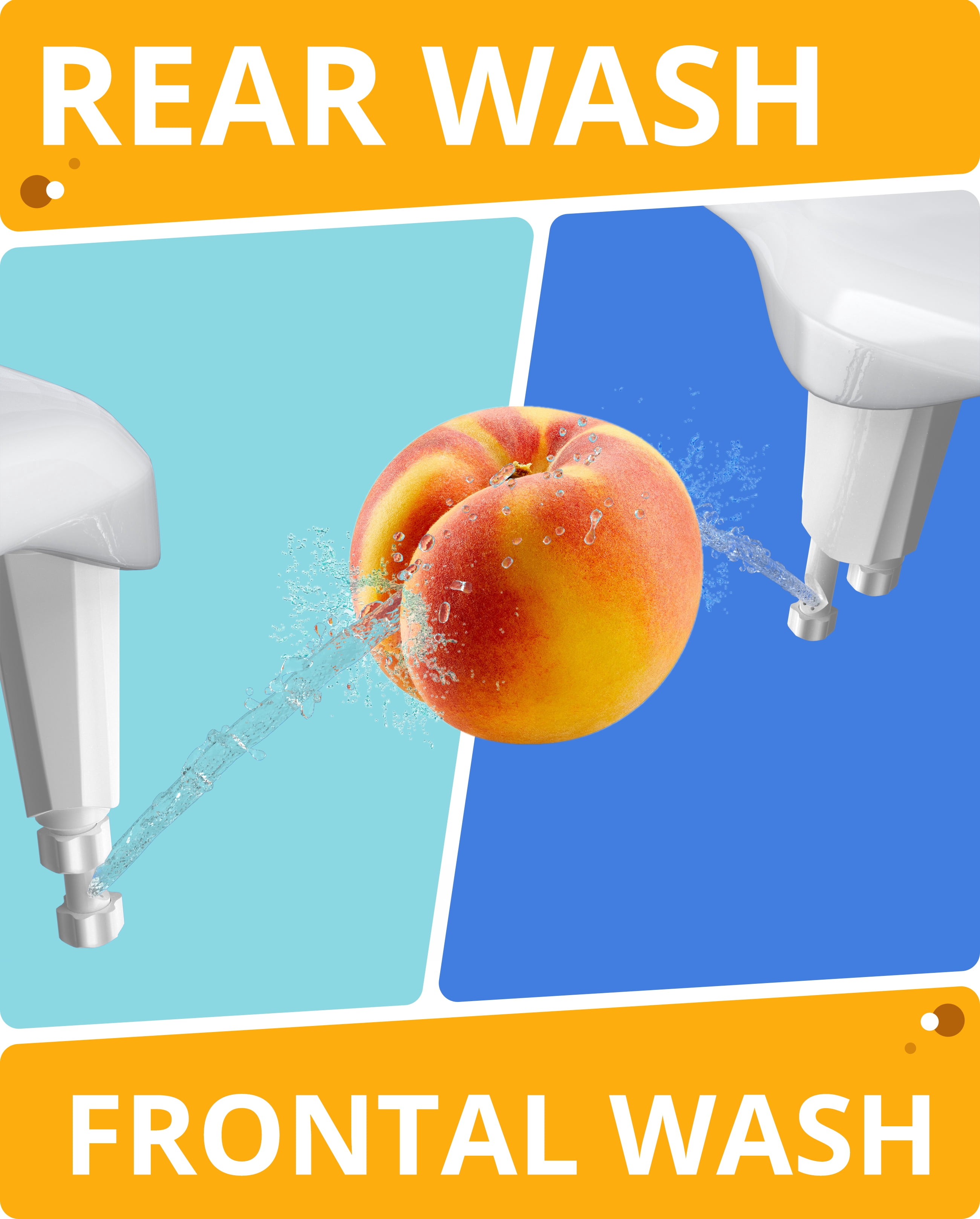 Clear Rear Bidet - 2 Pack, Easy Install