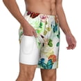 thumbnail image 3 of Goofa Floral Vintage Printed Men's Swim Trunks Board Shorts Quick Dry Mens Swimming Trunks with Compression Liner,Breathable Fit Hawaii Beach Shorts-Small, 3 of 9