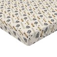 thumbnail image 4 of Ambesonne Bohemian Fitted Sheet, Sketchy Leaves Dots Modern, Twin Size, Ivory Camel and Charcoal Grey, 4 of 5
