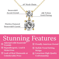 thumbnail image 2 of Cate & Chloe Jasmine 18k Yellow Gold Plated Drop Pendant Necklace with Swarovski Crystals for Women, 2 of 7