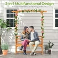 thumbnail image 4 of Costway 6.5 FT Tall Patio Garden Arbor with Pergola 2-Seat Bench Trellis for Climbing Plant, 4 of 10