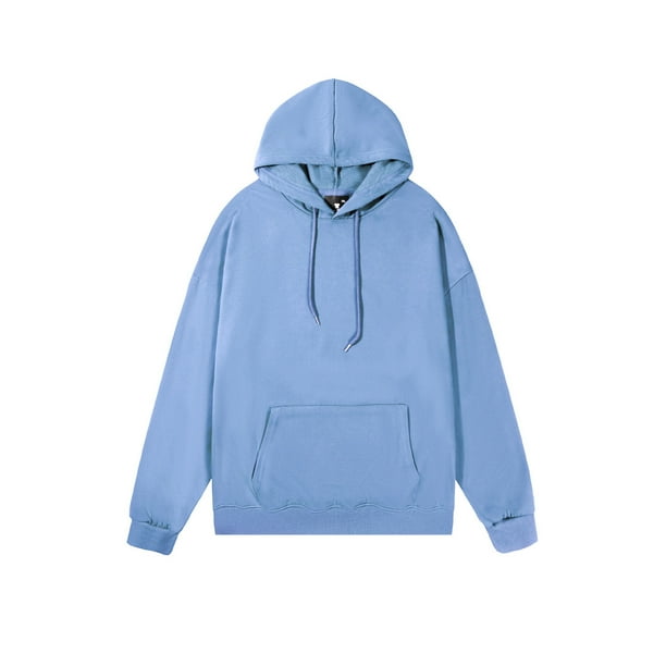 pstuiky manga larga de hombre, Blusa informal con capucha y manga larga para hombre, color liso, con bolsillo top de hombre xxxxl
