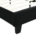 thumbnail image 3 of King Size Upholstered Bed Frame With Linen Headboard, No Box Spring, Wood Slat Support, Easy Assembly, Black, 48.31 In Tall Platform To Assemble, 80.83 Wide Sleeping, 3 of 6