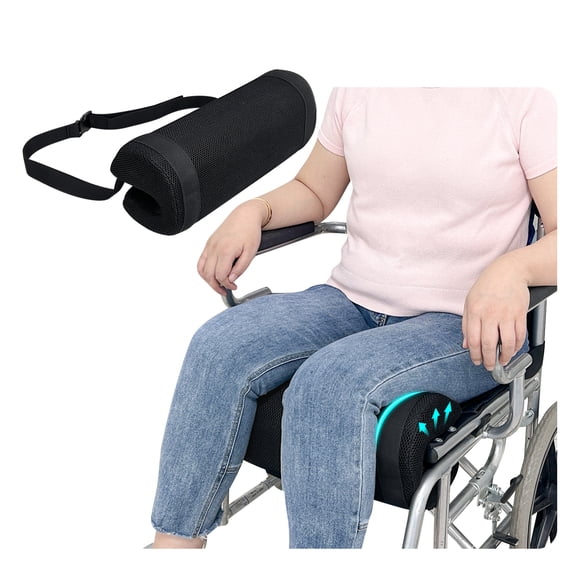 Wheelchair Seatbelt for Adults - Safety Harness for Seniors & Elderly with Leg Support, Prevents Forward Sliding, Cushioned Lap Strap for Comfort