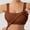 Brown, variant on Womens Tank Tops Built-in Bra Padded Camisole Basic Workout Yoga Workout Top Undershirt Blue L