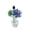 G, variant on TINGXIN Glass Artistic Miniature Ornaments Bouquet Desktop Decor Pollen Jade Lotus for Glass Handmade Flower Bouquet Desktop Decor - Preserved Flower Set, Red Blue Peony Vase Set