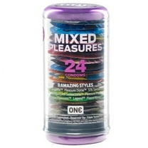 ONE Mixed Pleasures | Assorted Lubricated Latex Condoms | 24 Pack