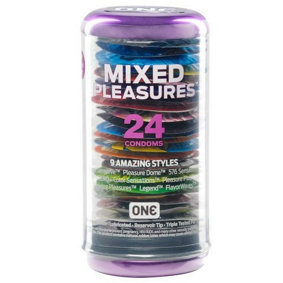 "ONE" Condoms Mixed Pleasures, 24 Count Exp. 12/23
