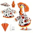 thumbnail image 2 of AZXY Halloween Porch Goose Outfits, 23" Raincoat Goose Duck Clothes for Cement & Plastic Porch Goose Statue, Goose Clothes, Outdoor Halloween Decorations for Yard Lawn Patio Garden Porch, 2 of 5
