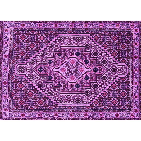 Ahgly Company Indoor Rectangle Persian Purple Traditional Area Rugs, 2' x 5'