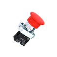 thumbnail image 1 of 2 piezas XB2-BC31C Rojo Interruptor de botón pulsador con cabeza de hongo, reinicio automático, interruptor de botón pulsador normalmente abierto, rojo, 1 of 5