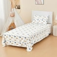 thumbnail image 3 of Kids Twin Sheet Set Excavator Car Pattern Breathable & Silky Soft Microfiber Fitted Sheet for Boys, 3 of 8