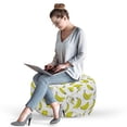 thumbnail image 2 of Banana Pouf Cover with Zipper, Retro Repeating of Fruits Peeled and Whole with Paint Spots, Soft Decorative Fabric Unstuffed Case, 30" W X 17.3" L, Yellow Dark Sepia, by Ambesonne, 2 of 5