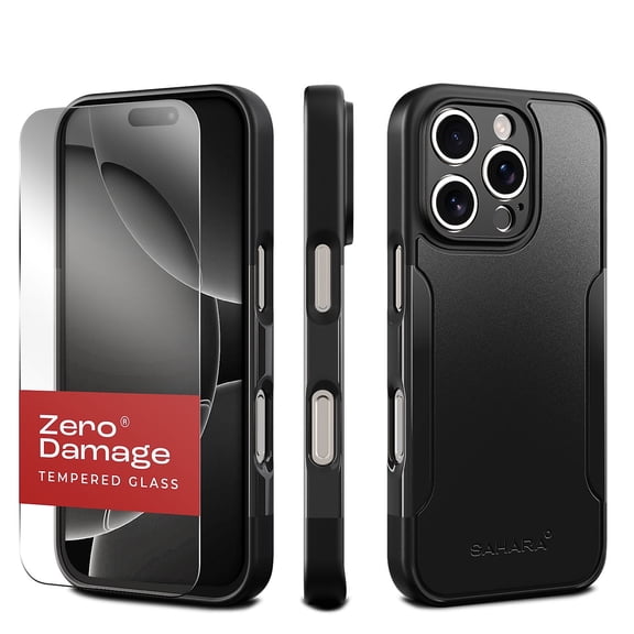 SaharaCase Classic MagSafe Phone Case for iPhone 16 Pro Max with Screen Protector Shock Absorbing