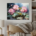 thumbnail image 2 of Designart "Lotus Pond China Art painting I" Chinese Metal Wall Decor, 2 of 5
