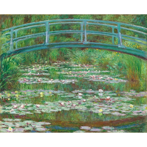 The Japanese Footbridge by Claude Monet - 12" x 18" Art Print Wall Decor