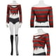 thumbnail image 1 of Disfraz de Freddy Krueger para mujer, disfraz de película de terror callejero de pesadilla, ropa de juego de rol para fiesta de Halloween y adulto, 1 of 5