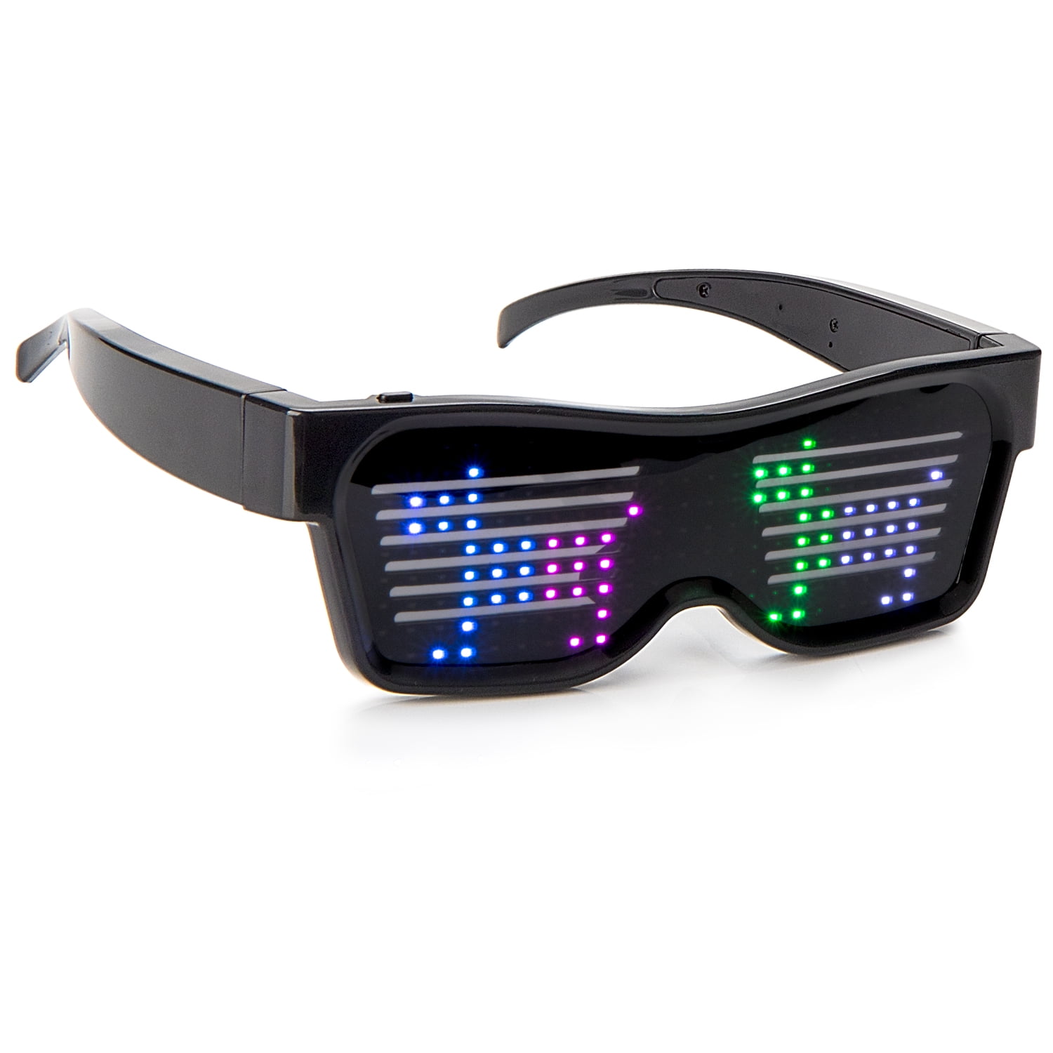  alavisxf xx LED Glasses, Bluetooth APP Connected LED Display  Smart Glasses USB Rechargeable DIY Funky Eyeglasses for Party Club DJ  Halloween Christmas(Text, Graffiti, Animation, Music Rhythm) : Electronics