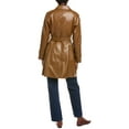 thumbnail image 2 of Via Spiga womens  Snap Front Tie Belt Jacket, XXL, Brown, 2 of 3
