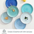 thumbnail image 6 of vancasso Bonita, Blue Dinner Plate Set, 6 Pieces Stoneware Salad Plates, 10.5 Inch, 6 of 6