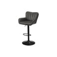 thumbnail image 1 of Monarch Specialties - Barstool, Set Of 2, Swivel, Adjustable, Bar Height, Counter Height, Kitchen, Grey Leather Look, Black Metal, Contemporary, Modern, 1 of 5