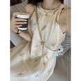 thumbnail image 1 of Une Robe en Lin pour Filles pour Femmes 2024 Nouvelle Mode Décontractée Sans Manches Unie Débardeur Robe d'Été Chic Vintage Plissée Ample Robe Maxi, 1 of 7