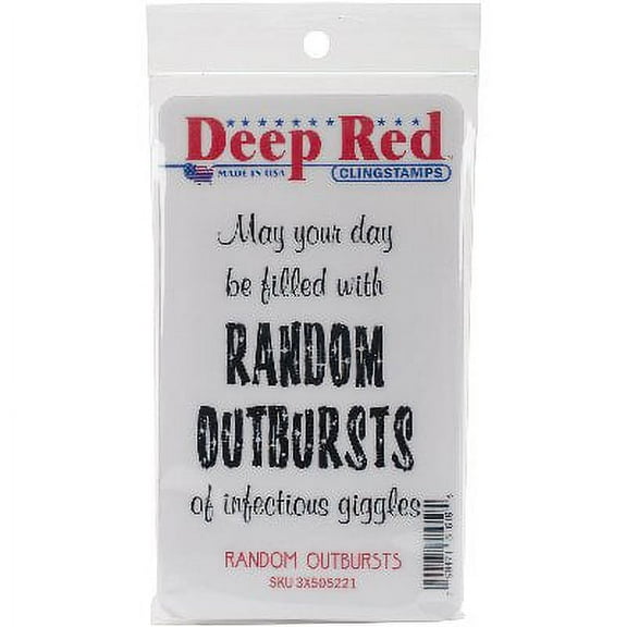 Deep Red Cling Stamp 2"x3"-random Outbur