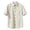 Beige*, variant on RUTAYY Men's Shirts Short Sleeve Solid Color Turndown Collar Casual Breathable Comfortable Daily Wear Button Down Travel Vacation Blouse
