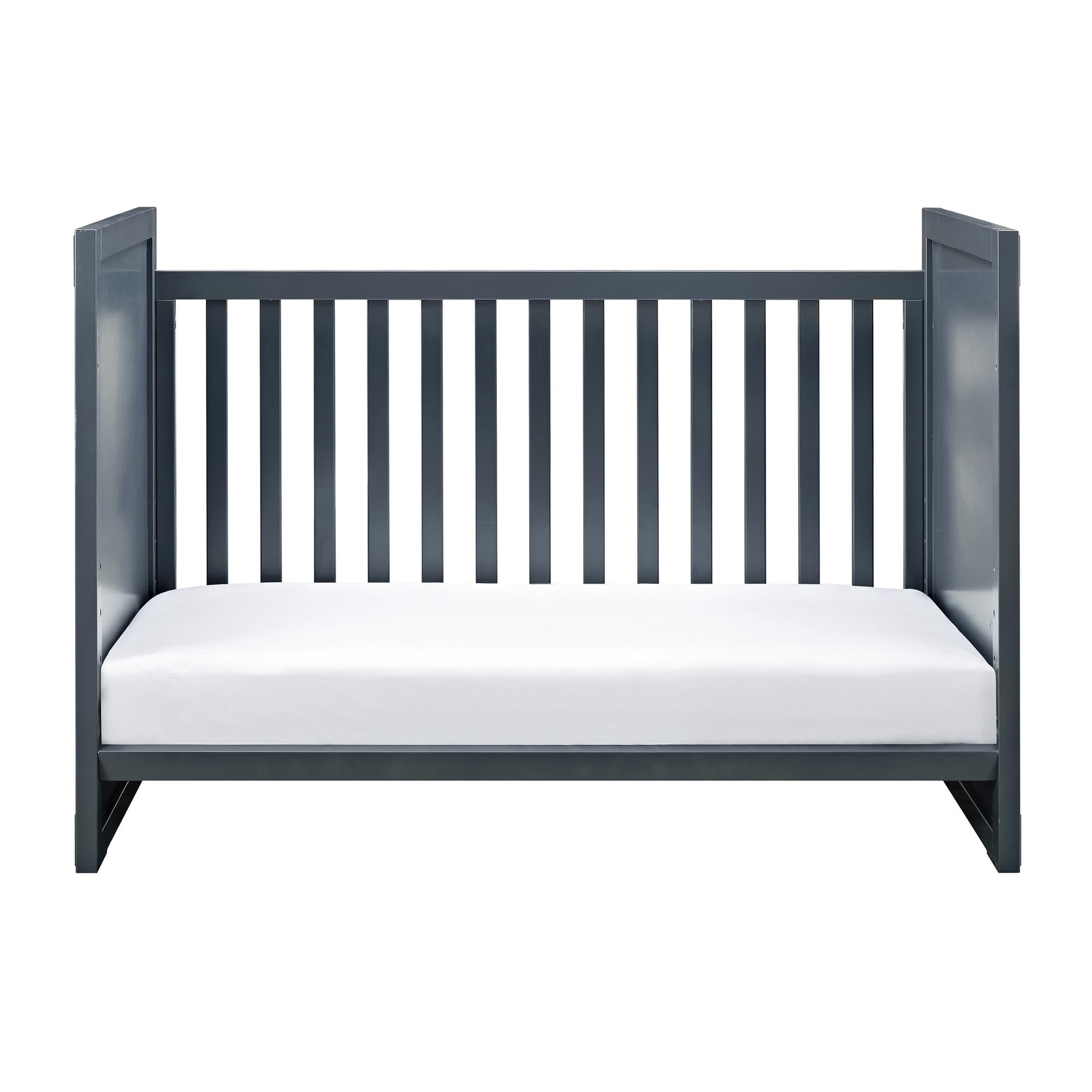 Baby Relax Miles 2 in 1 Convertible Crib for Nursery Graphite