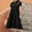 Black, variant on Yotami Cotton Linen Dresses for Women Summer Short Sleeve Loose Fit Solid Color Dress for Travel Button-Down Collar Long Dress Black L
