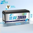 12V 140Ah Lithium LiFePO4 Battery Bluetooth,HRBEENERGY for RV,Trolling Motor,Solar,Marine,Boat,Camping,Backup Power,Smart 100A BMS,15000+Deep Cycles
