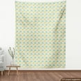 thumbnail image 3 of Ambesonne Geometric Fabric by the Yard Upholstery, Sandals and Starfish, 2 Yards, Seafoam Yellow White, 3 of 4