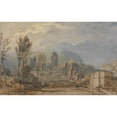 thumbnail image 2 of Joseph Mallord William Turner 24x17 Gold Ornate Framed and Double Matted Museum Art Print Titled - Andernach (1817), 2 of 4
