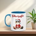 thumbnail image 3 of Hello Winter Ragdoll Football Snowman Welcome Snowy Morning 11oz Accent Two-tone Mug Cat Lover Kitten Owner Gifts Idea Coffee Tea Cup - 01012, 3 of 5