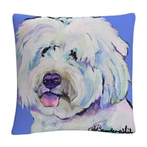 Champ' Animals Pets Painting Bold By Pat Saunders-White 16 X 16 Decorative Throw Pillow