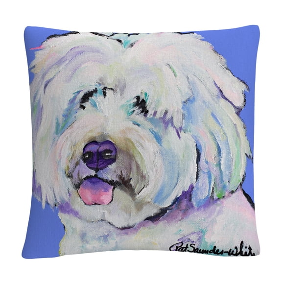 Champ' Animals Pets Painting Bold By Pat Saunders-White 16 X 16 Decorative Throw Pillow