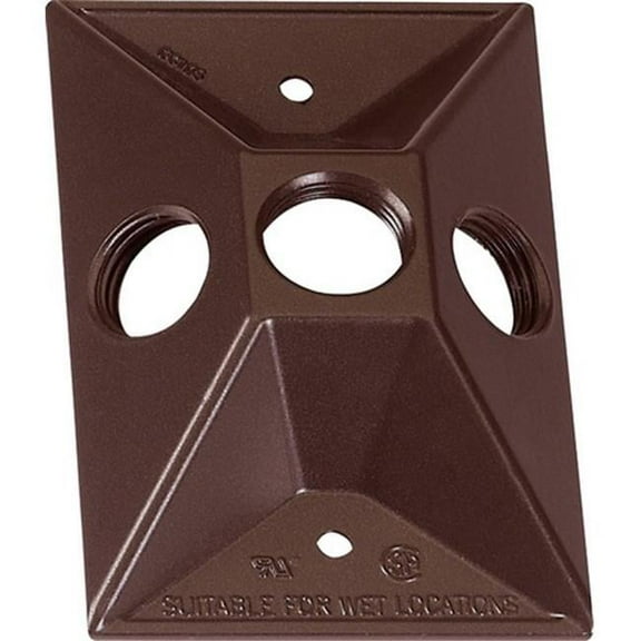 14373BR 1 Gang Bronze Weatherproof Rectangular Lampholder Cover