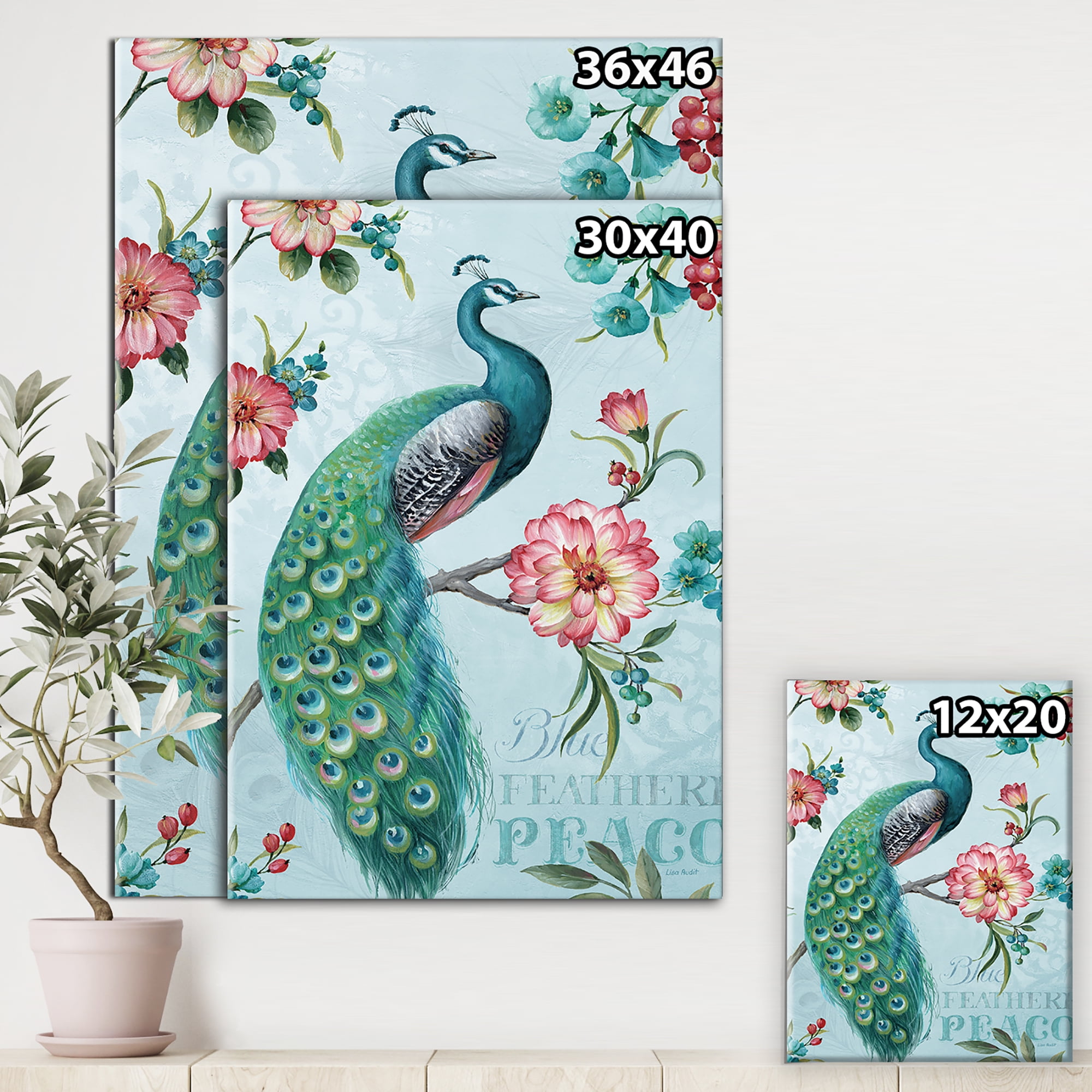 画材 Peacockesque W2FA18 | Facets Peacock Blue Modern Crinkled Geometric